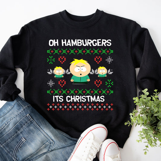 Williamsmugstore southpark xmas sweatshirt , butters southpark christmas themed shirt,ugly christmas sweater , southpark gift ,