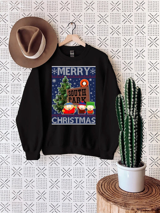 Williamsmugstore southpark xmas sweatshirt ,southpark christmas themed shirt, southpark gift ,