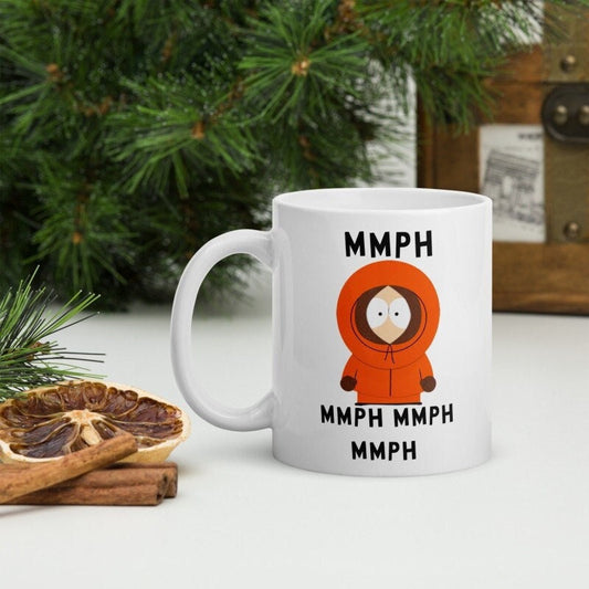 Williamsmugstore White kenny mccornmick mmph -southpark gifts,handmade southpark mug,southpark gifts, kenny  mug,90s cartoon mug