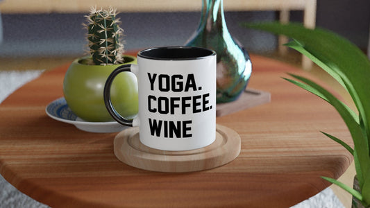 Williamsmugstore yoga coffee wine- funny yoga mug ,yoga gift present-fitness mug gift